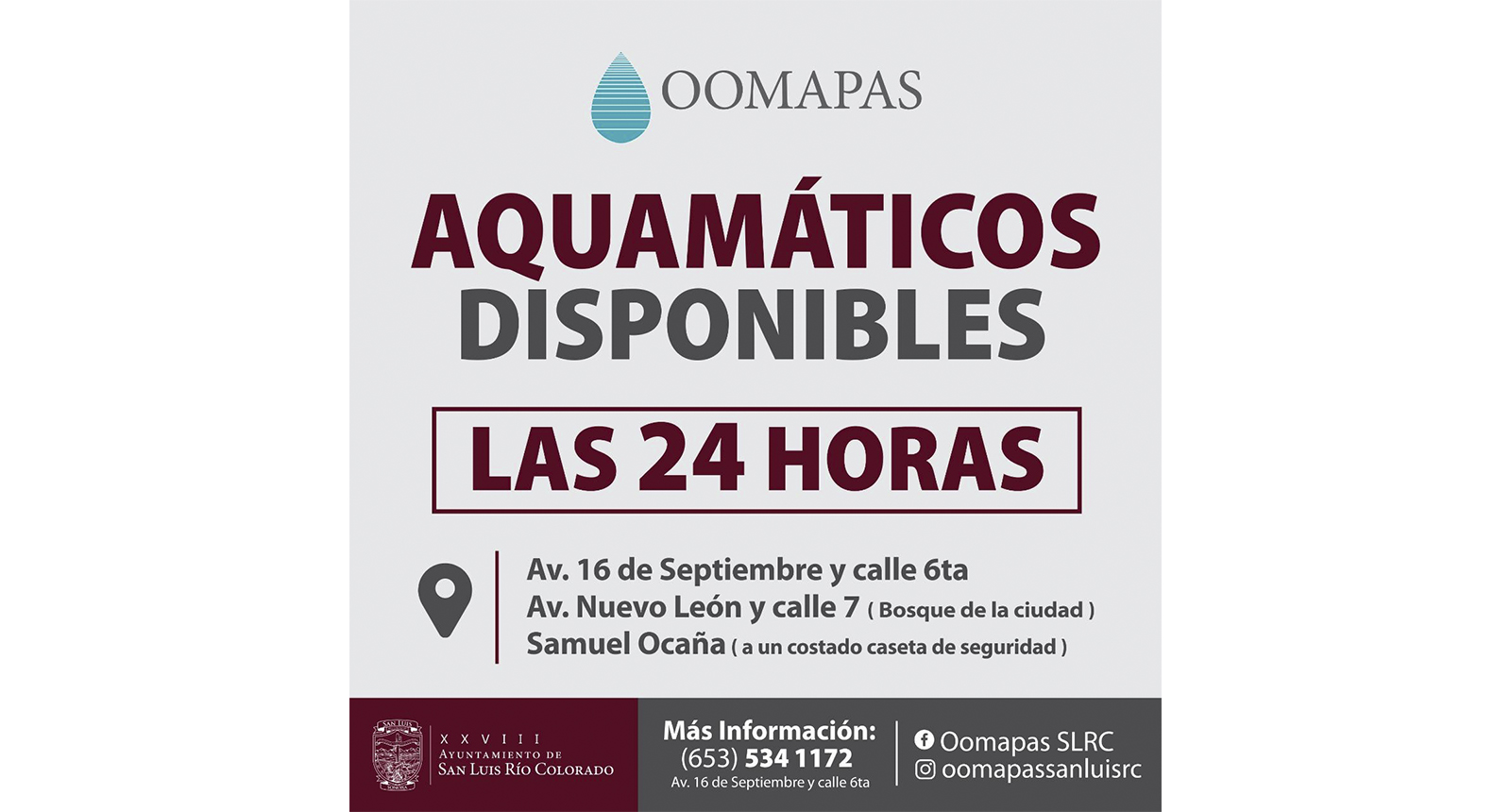 OOMAPAS al día - OOMAPAS San Luis Rio Colorado - Organismo Operador de