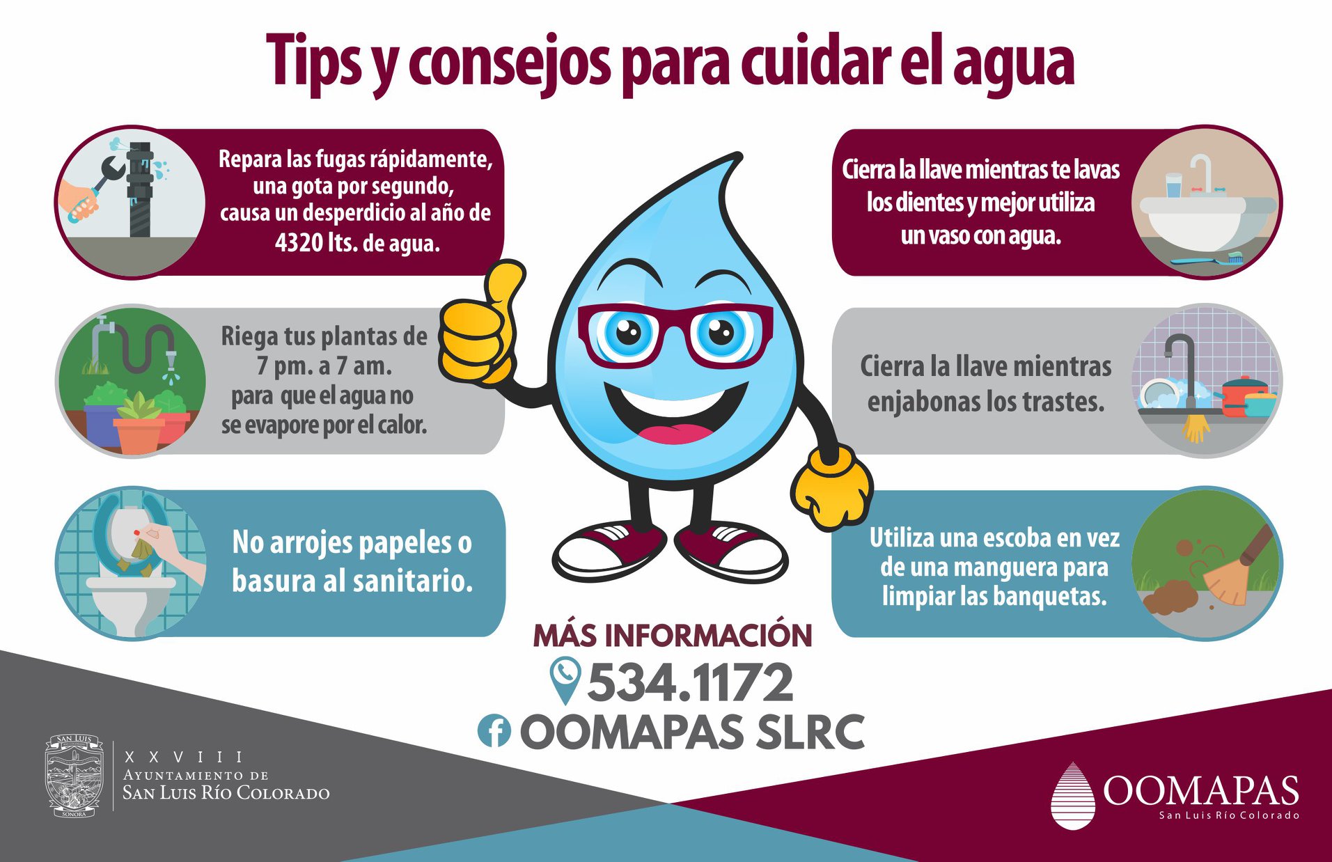 Consejos Y Tips Cultura Del Agua Oomapas San Luis Rio Colorado 2040